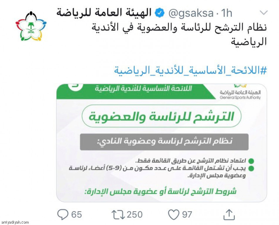 لائحة الأندية..
ترند ومليون مشارك