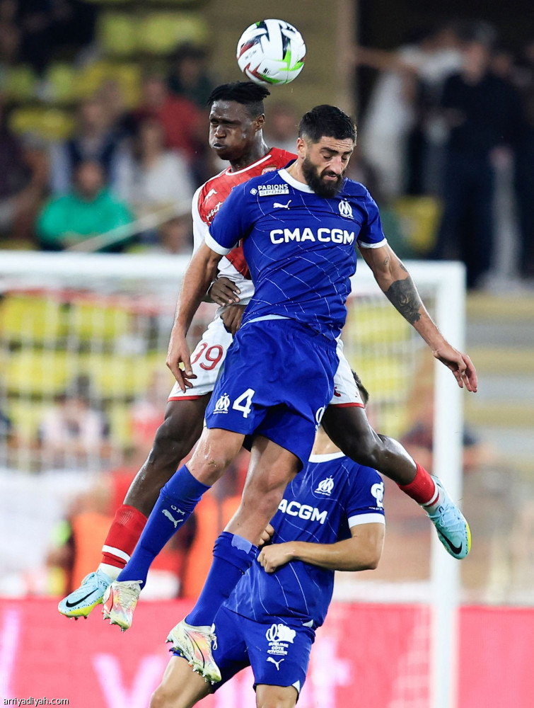 موناكو ينتصر  على مارسيليا ويعتلي الصدارة