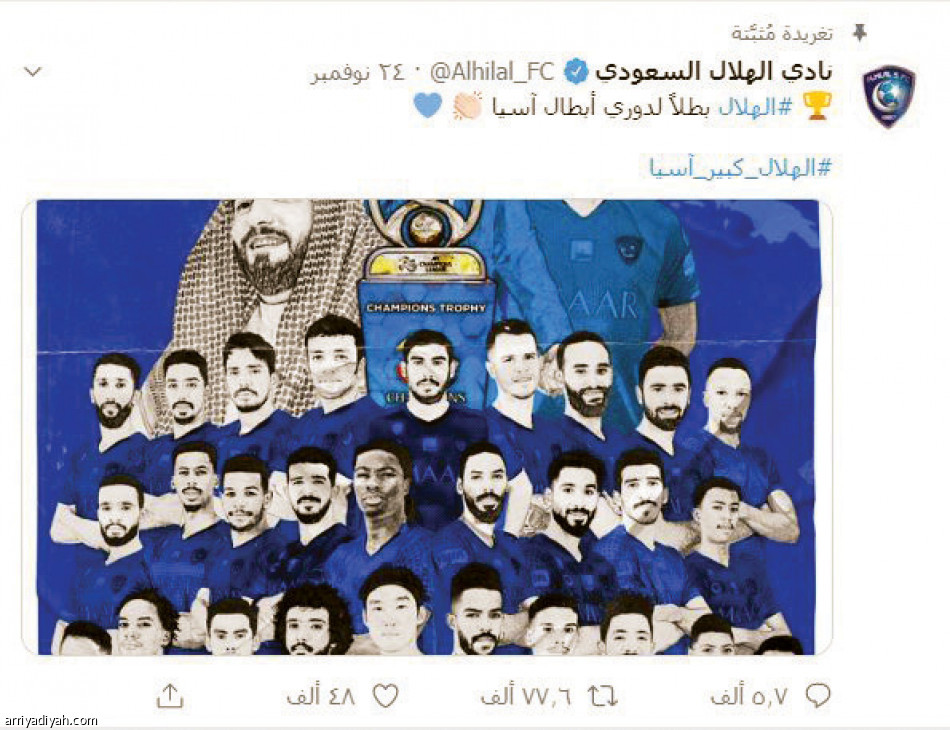 حسابات الهلال..
15 مليون تفاعل.. وتويتر يكسب 200 ألف