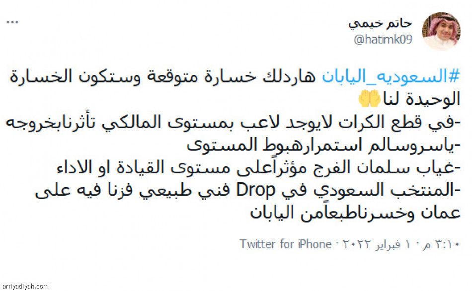 إصابة المالكي.. 
تتصدر التفاعل بـ 15 ألفا