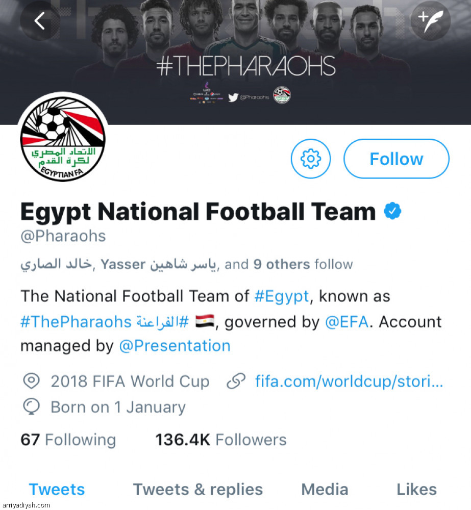 الأخضـر الأكثر تفاعلا المغرب الأقل متابعة.. وحساب تونس مفقود