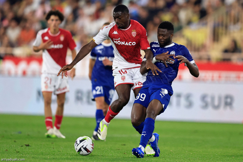 موناكو ينتصر  على مارسيليا ويعتلي الصدارة