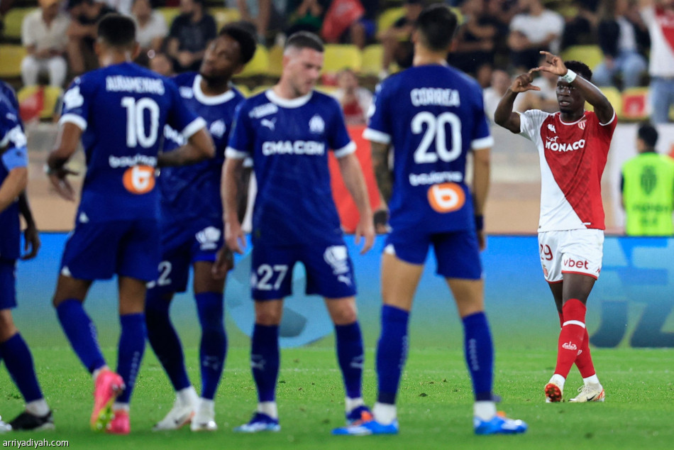 موناكو ينتصر  على مارسيليا ويعتلي الصدارة