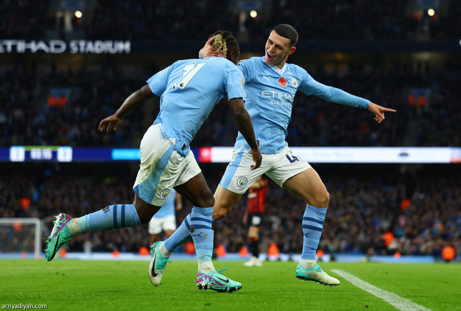 مانشستر سيتي يسحق بورنموث بسداسية