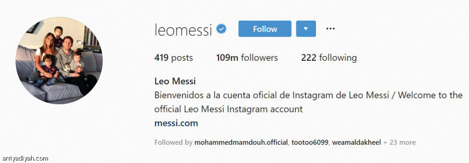 340 مليونا
يتابعون حسابات كريستيانو