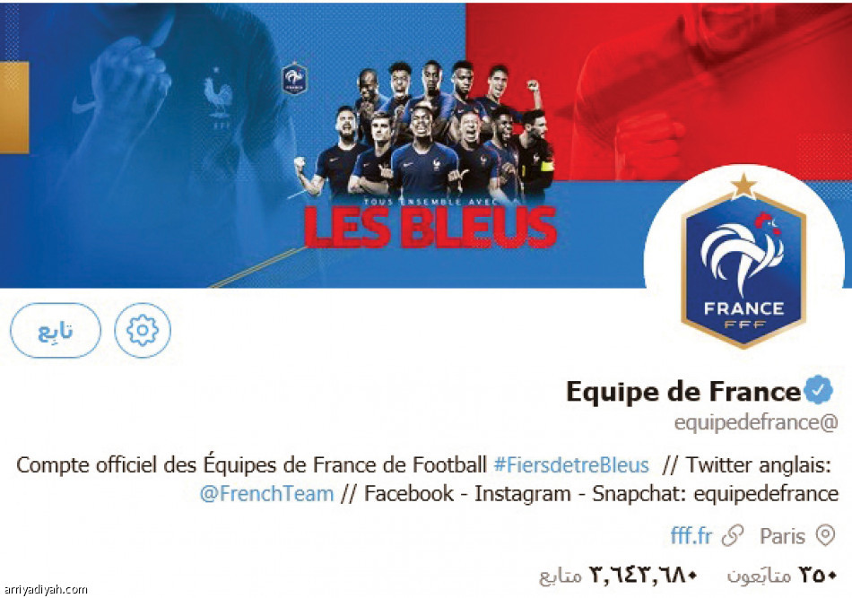 المكسيك..
الأكثر متابعة على تويتر